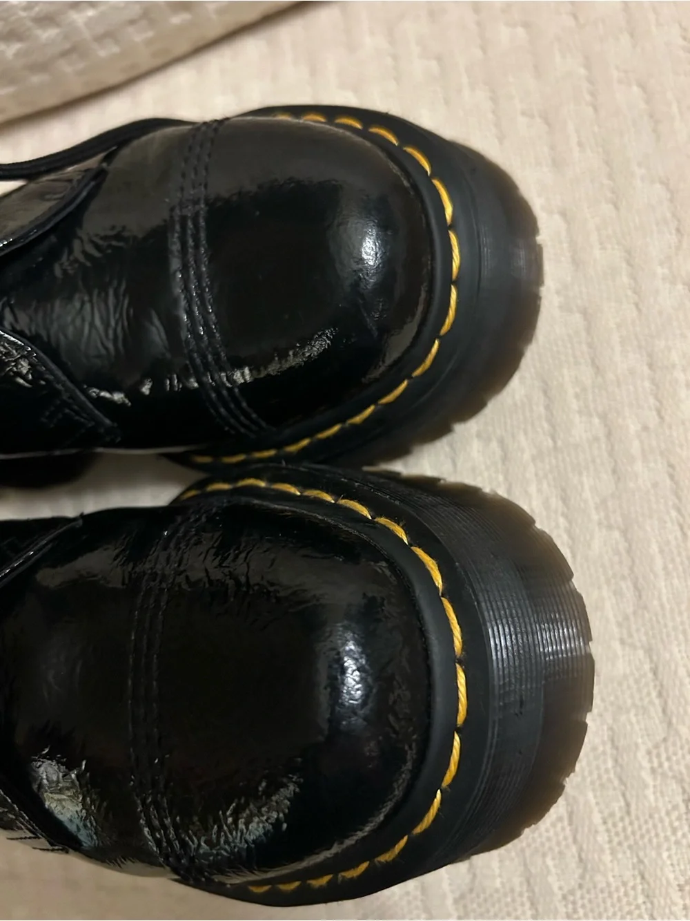 Dr. Martens Quad 1461 Platform Oxfords Patent Black US 7